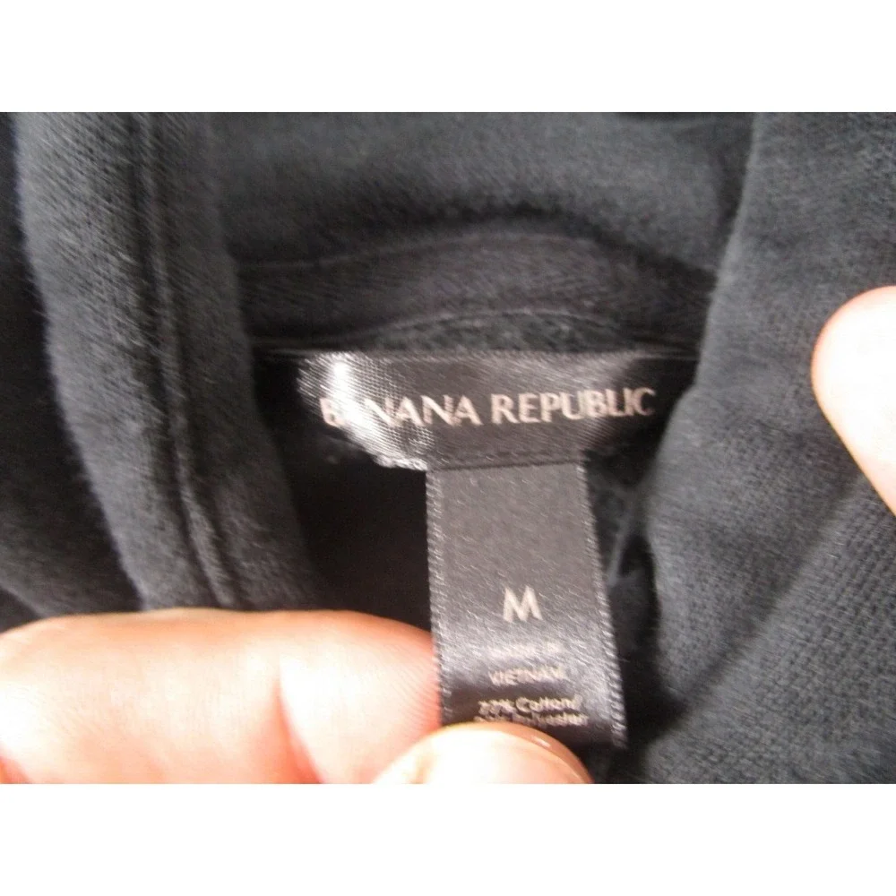 Banana Republic Sweater Womens Medium Black Hoodie Pullover Preppy Casual‎
